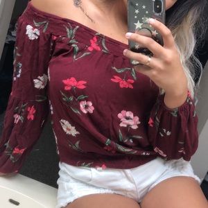 ✨Off the Shoulder Floral Long Sleeve